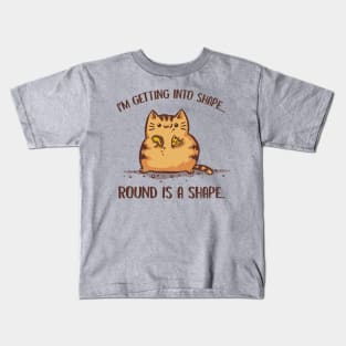 Round is a Shape Kids T-Shirt